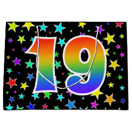 Färga stjärnor + regnbåge Mönster "19" Händelsenum
