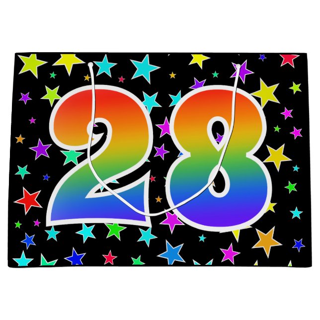 Färga stjärnor + regnbåge Mönster "28", händelsenu (Framsidan)