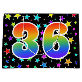 Färga stjärnor + regnbåge Mönster "36" händelsenum