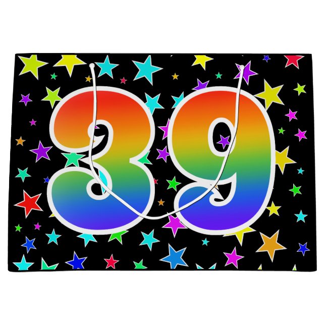 Färga stjärnor + regnbåge Mönster "39" Händelsenum (Framsidan)