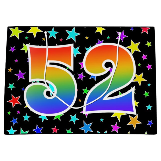 Färga stjärnor + regnbåge Mönster "52", händelsenu (Framsidan)