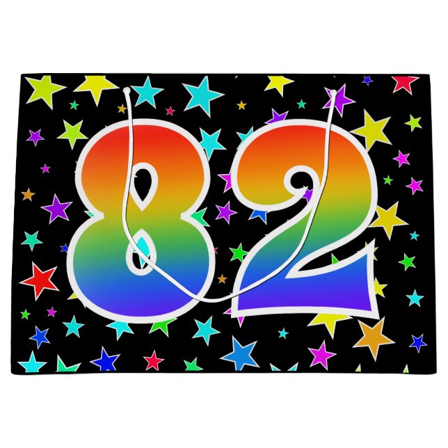 Färga stjärnor + regnbåge Mönster "82", händelsenu (Framsidan)