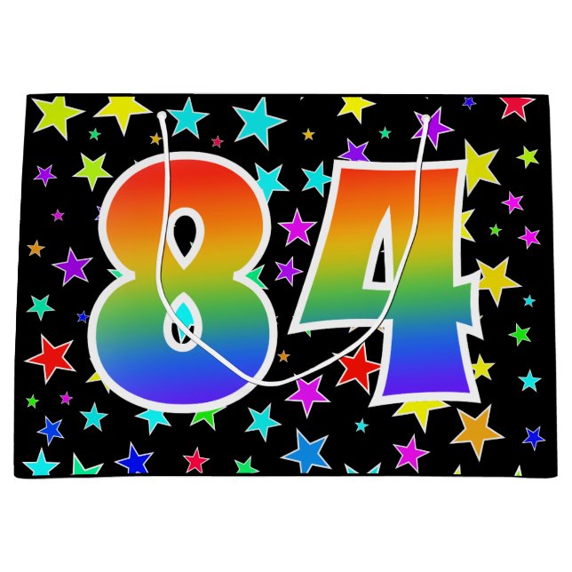 Färga stjärnor + regnbåge Mönster "84" händelsenum (Framsidan)