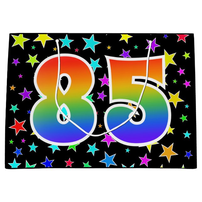 Färga stjärnor + regnbåge Mönster "85" händelsenum (Framsidan)