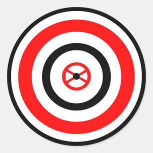 Färga tagningsmål för hög synlighet Bright Runt Klistermärke