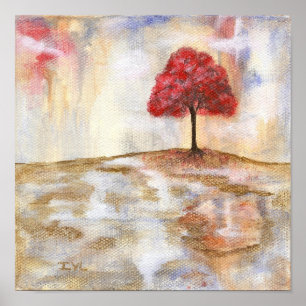 Färga Träd Fine Art-utskrift från originalfärg Poster