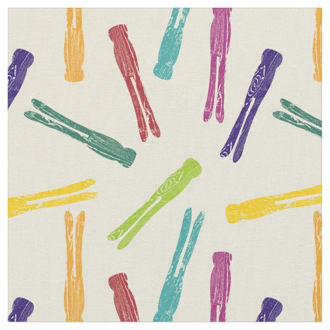 Färga träkläder Tvätt Pegs Tyg (Närbild)