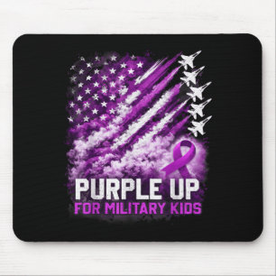 Färga upp militära barn april medvetenhet usa flag musmatta