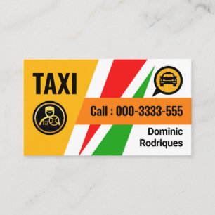Färga upp resvägar i Taxi Visitkort