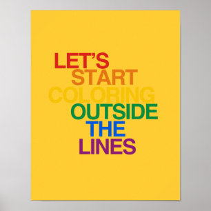 FÄRGA UTANFÖR LINJER POSTER