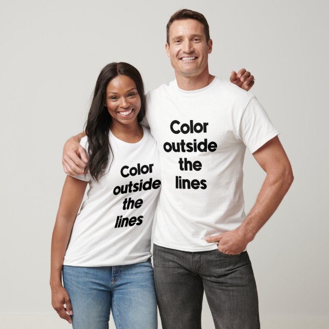 Färga utanför linjerna t shirt (Unisex)