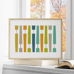 Färga utropstecken Geometric Mid Century Poster<br><div class="desc">Denna fantastiska moderna poster i mitten av århundradet har stackningsutropspunkter i färg av turkosblått,  orange,  tan,  avokado-grönt,  blått och svart. Lägg till den funky som krävs för dekorationen.</div>