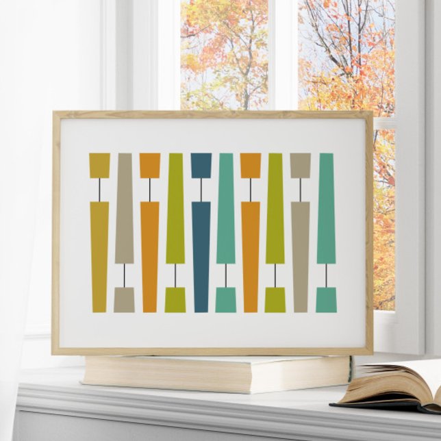 Färga utropstecken Geometric Mid Century Poster (Skapare uppladdad)