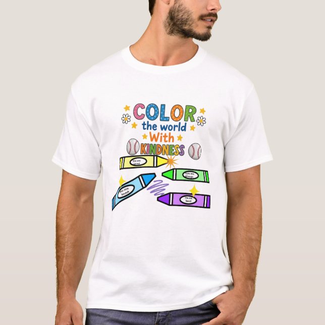 Färga världen med vänlighet – Inspirerande Desi T Shirt (Framsida)
