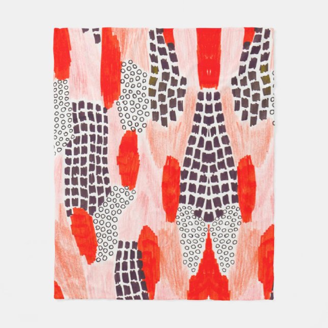 Färga vattenfärgsgrafik fleecefilt (Framsidan)