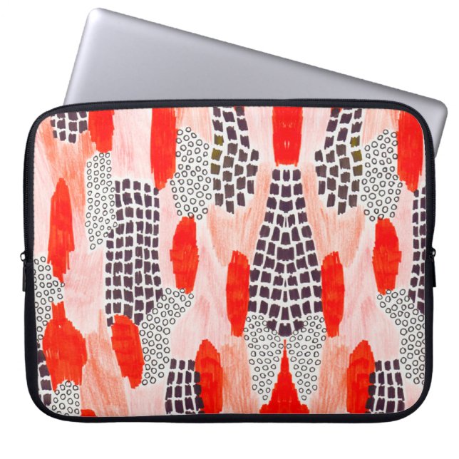 Färga vattenfärgsgrafik laptop fodral (Framsidan)