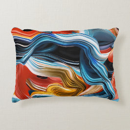 &Färga Vinkara strömmar Prydnadskudde