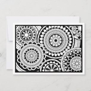 Färga vykort Modern Mandala Design