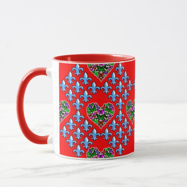 Färgad 3D Digital Art Combo Mugg (Vänster)