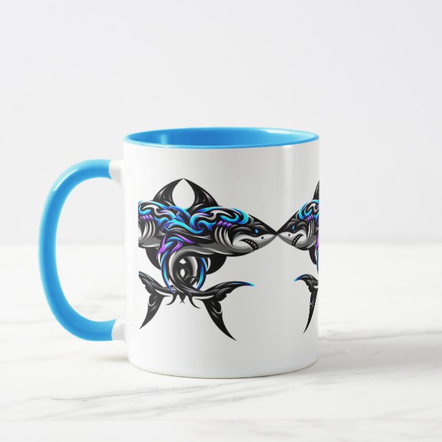 Färgad 3D Digital Art Combo Mugg (Vänster)
