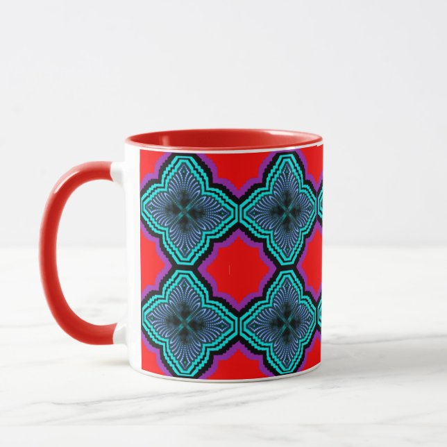 Färgad 3D Digital Art Combo Mugg (Vänster)