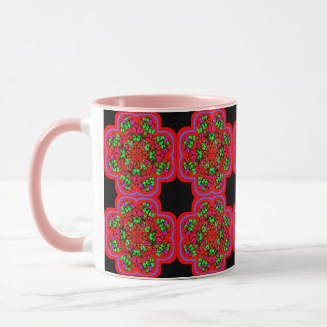 Färgad 3D Digital Art Combo Mugg (Vänster)