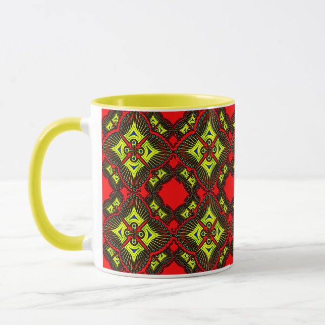 Färgad 3D Digital Art Combo Mugg (Vänster)