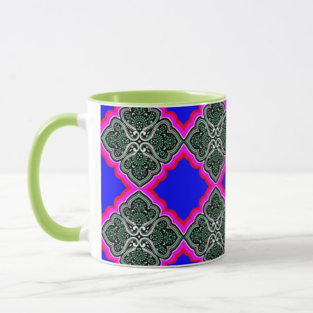 Färgad 3D Digital Art Combo Mugg (Vänster)