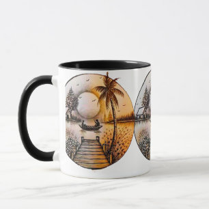 Färgad 3D Digital Art Combo Mugg