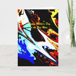 Färgad Abstrakt Lycklig Mors dag Mamma Hälsning Kort