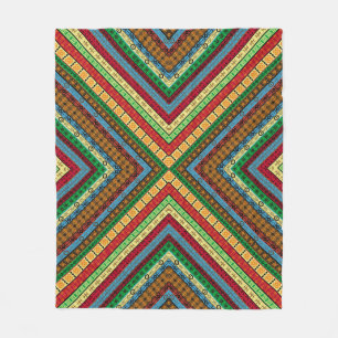 Färgad afrikanska geometriska motiv och symboler b fleecefilt