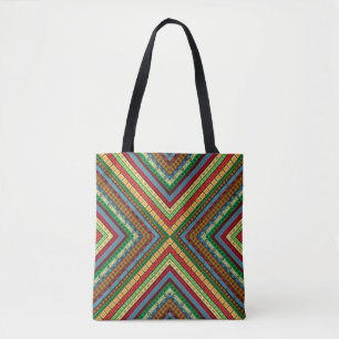 Färgad afrikanska geometriska motiv och symboler b tygkasse