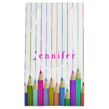 Färgad Art Pencil Anpassningsbar Gift Bag Back to 