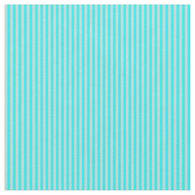 Färgad av Aqua och Light Grått Rand/Linjer Mönster Tyg (Närbild)