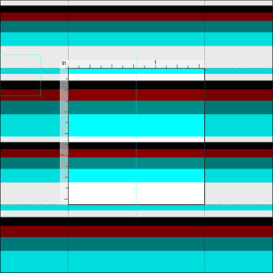 Färgad av Aqua, White, Black, Mörk Red & Mörk Cyan Tyg
