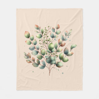 Färgad av botaniska vattenkräm i eukalyptus fleecefilt