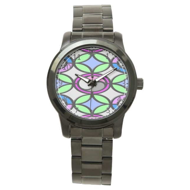 färgad av glas, tippad armbandsur (Framsida)