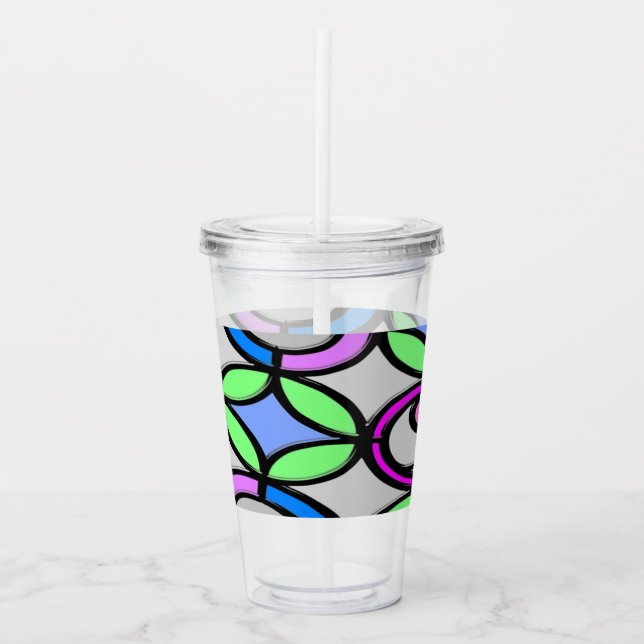 färgad av glas, tippad take away mugg (Framsida)