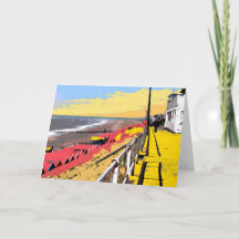 Färgad av sydlig strandpromenad