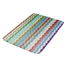 Färgad av vågigt rand som liknar orakskinn badrumsmatta