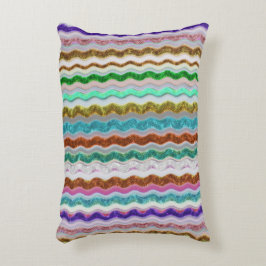 Färgad av vågigt rand som liknar orakskinn prydnadskudde