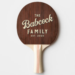 Färgad Bambu Retro Familjenamn & År Pingisracket