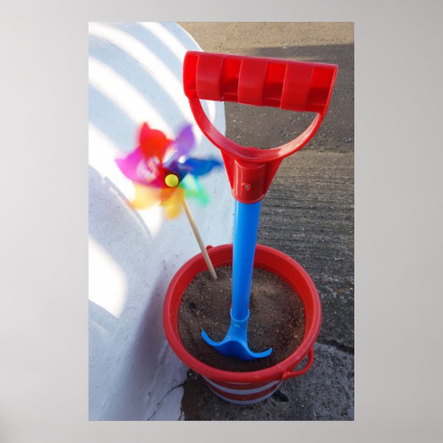 Färgad Beach Leksak Poster (Framsidan)