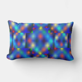 Färgad, bild simulerar flap-flotation, över blått lumbarkudde