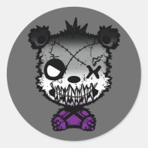 Färgad björn i Goth Asexual Pride Flag