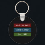 Färgad Block Stil Company Namn Nyckelring<br><div class="desc">Färgad Block Stil Company Namn Nyckelring av Affärskortet Store.</div>