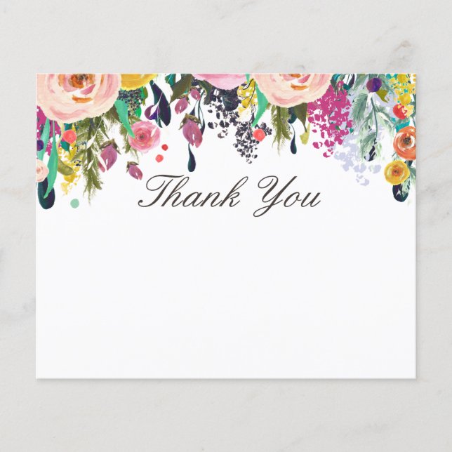 Färgad Blommigt Beauty Salon Tack Flyer (Framsida)