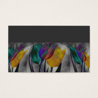 färgad blommor visitkort