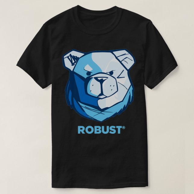 FÄRGAD BLUE FÖR ROBUST BÄRA T SHIRT (Design framsida)
