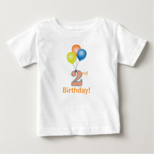 Färgad Bubblor 2:a födelsedagen T-shirt